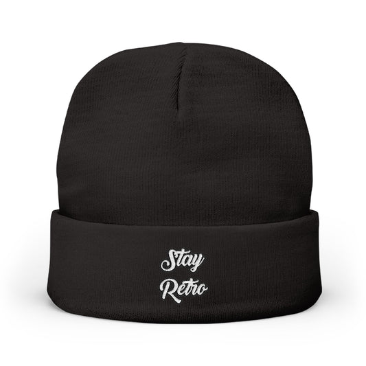 Stay Retro Embroidered Beanie