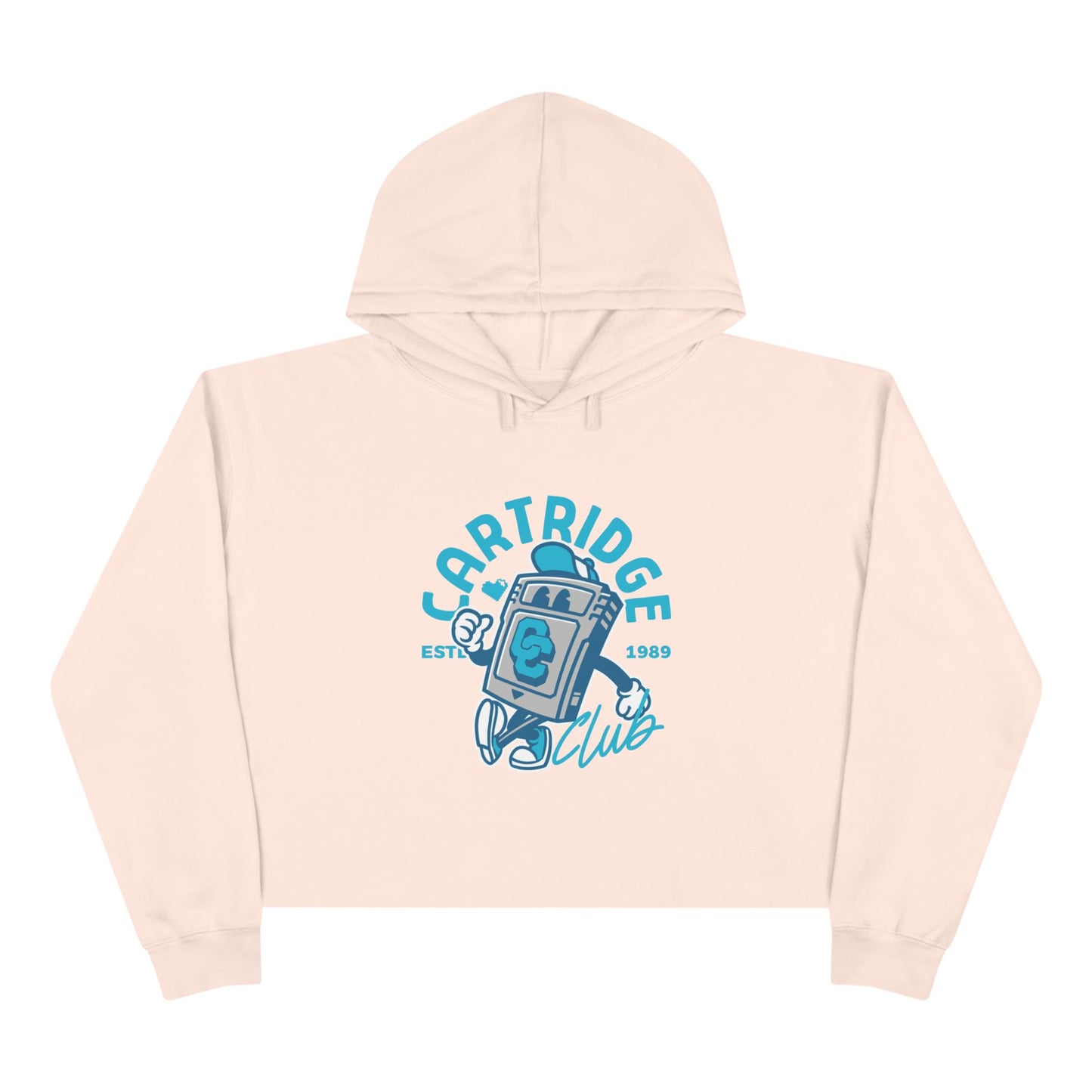 Cartridge Club Cropped Hoodie: Blue Edition