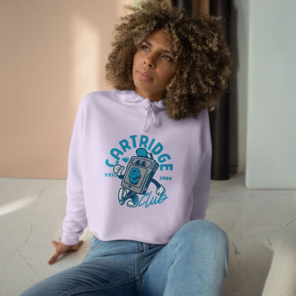 Cartridge Club Cropped Hoodie: Blue Edition