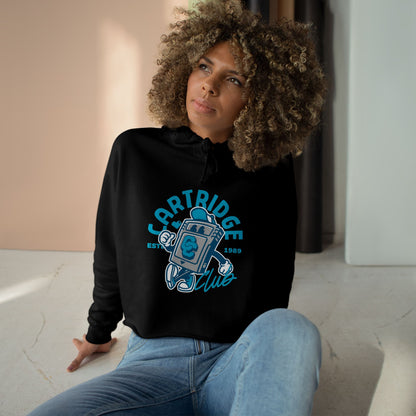 Cartridge Club Cropped Hoodie: Blue Edition