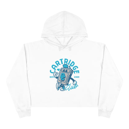 Cartridge Club Cropped Hoodie: Blue Edition