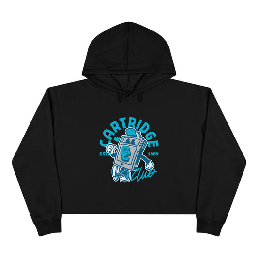 Cartridge Club Cropped Hoodie: Blue Edition