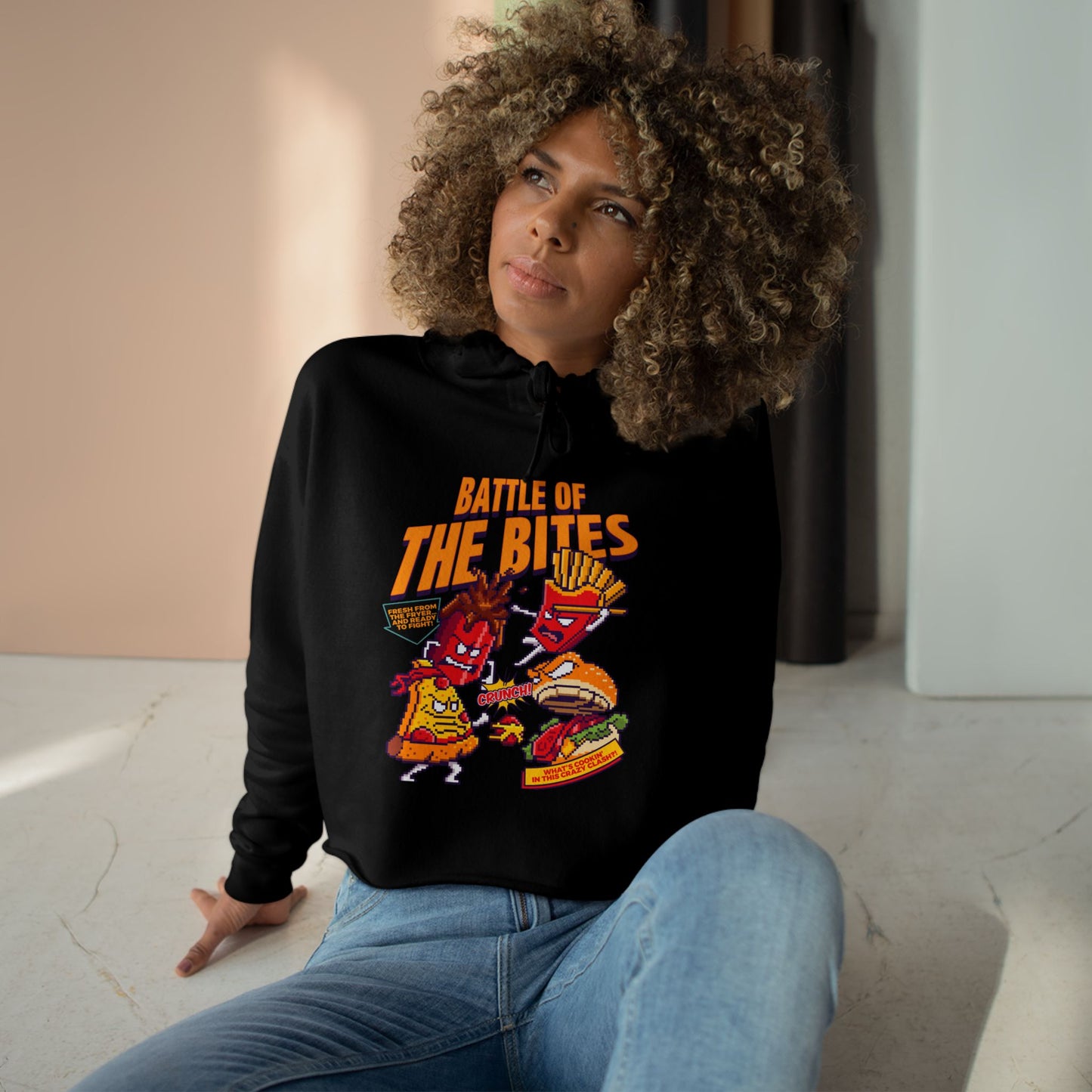 Battle of the Bites Cropped Hoodie