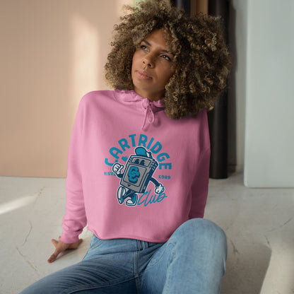 Cartridge Club Cropped Hoodie: Blue Edition