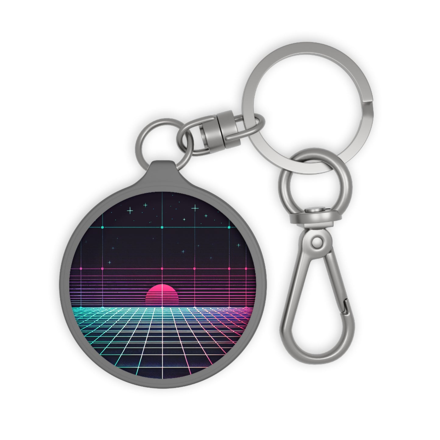 Neon Dreamscape Keyring