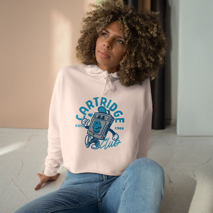 Cartridge Club Cropped Hoodie: Blue Edition