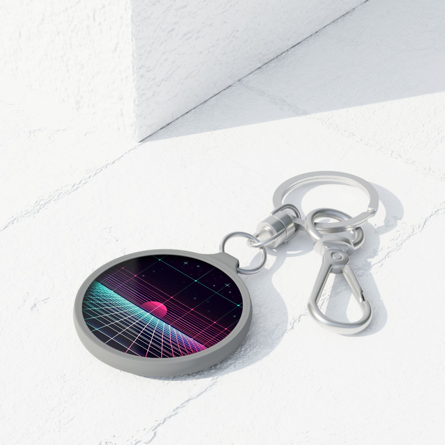 Neon Dreamscape Keyring