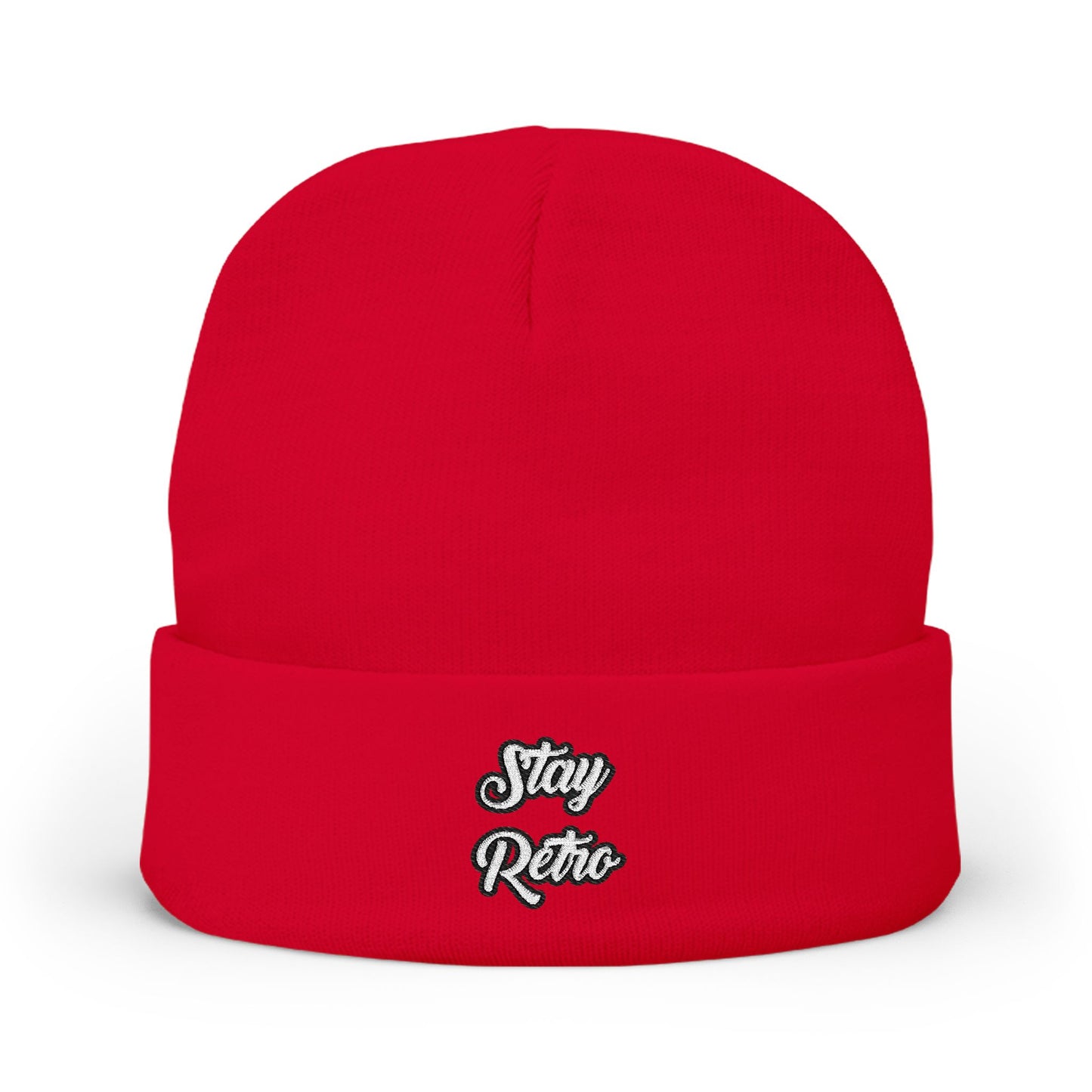 Stay Retro Embroidered Beanie