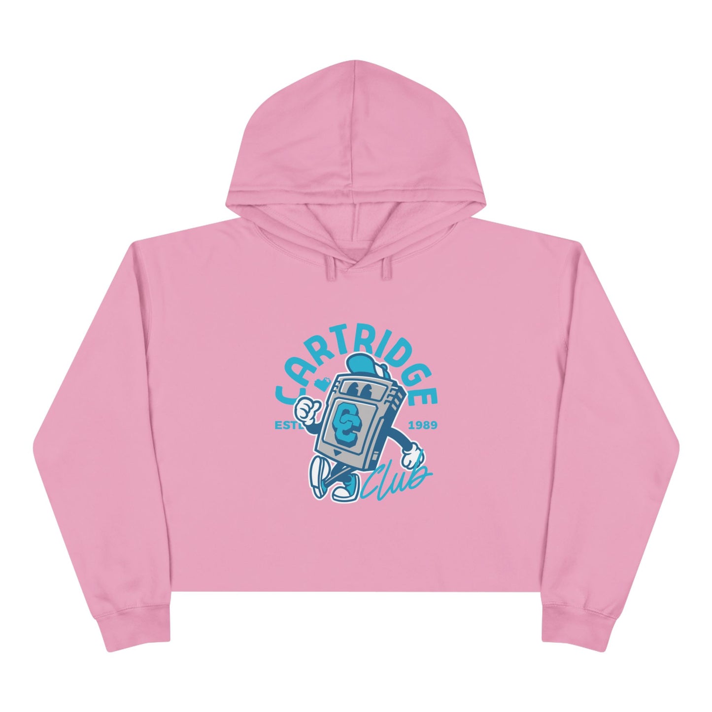 Cartridge Club Cropped Hoodie: Blue Edition